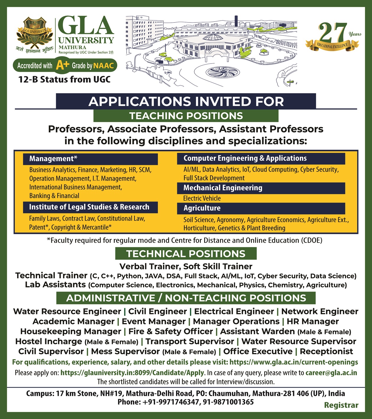 gla recruitment